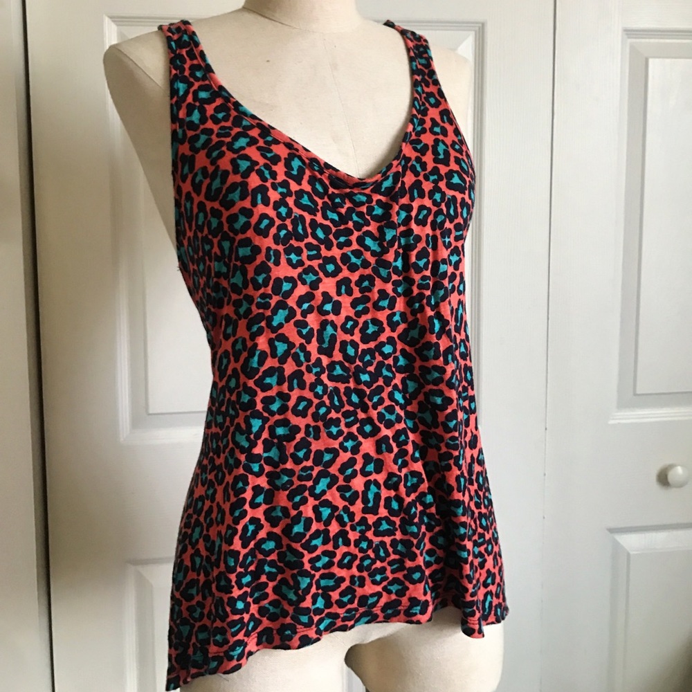 Loose leopard print tank